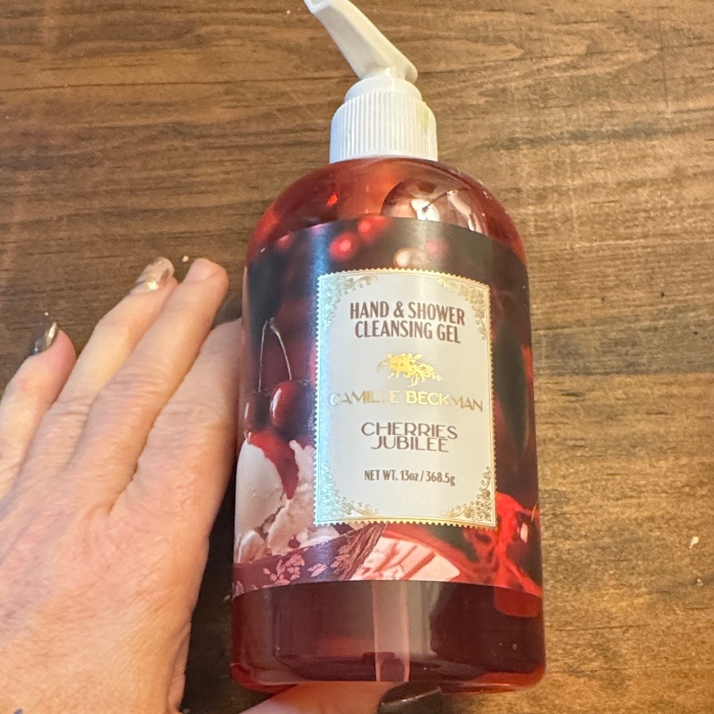 Camille Beckman Cherries Jubilee Hand & Shower Cleansing Gel - Red